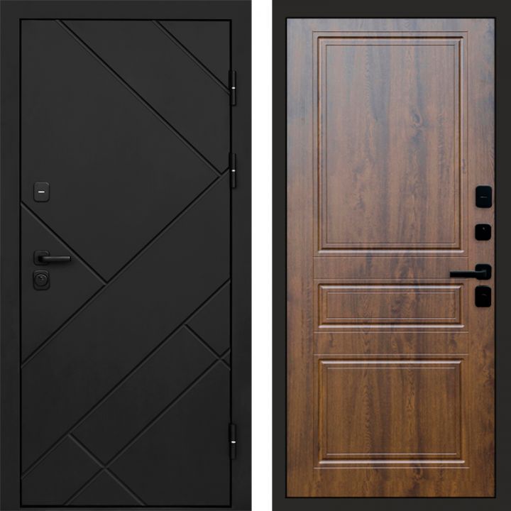 Входная дверь Termo-door Стоун Black - Классика Дуб