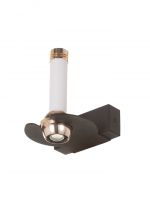 Бра BayerLux «Найт», 2+5 Вт, LED, 3000К, чёрный/золото, 12×14×16 см
