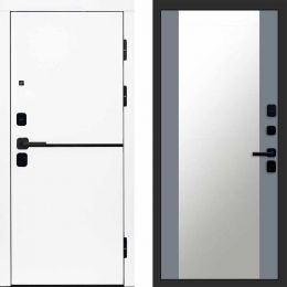 Входная дверь Termo-door Тренд WHITE - Зеркало Грей софт