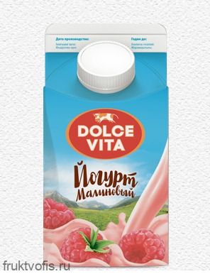 Йогурт малиновый "DOLCE VITA" 2,5% 450 гр