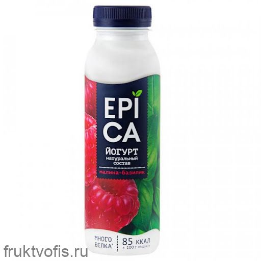 Йогурт питьевой Epica Малина-базилик 2.5% 260г