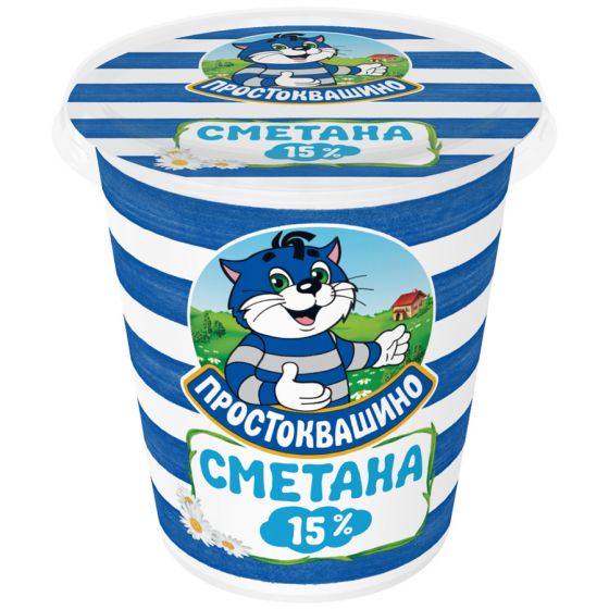 Сметана Простоквашино 15% 315г