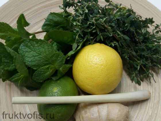 Чайный набор 350гр (мята, чабрец, лимон, лайм, лимонная палочка, имбирь) Чайный набор 350гр (мята, чабрец, лимон, лайм, лимонная палочка, имбирь)