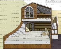 Кровать двухъярусная Принцесса Домик №21IYR