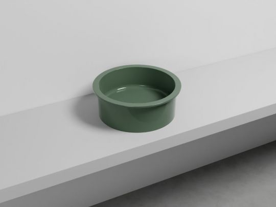 Cielo Catino 65 раковина  450х160 мм, накладная, круглая, без отверстий для смесителя, без перелива схема 3