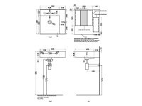 Cielo Enjoy раковина 500х4800х1250 мм, подвесная прямоугольная, без отверстия для смесителя, перелив схема 2