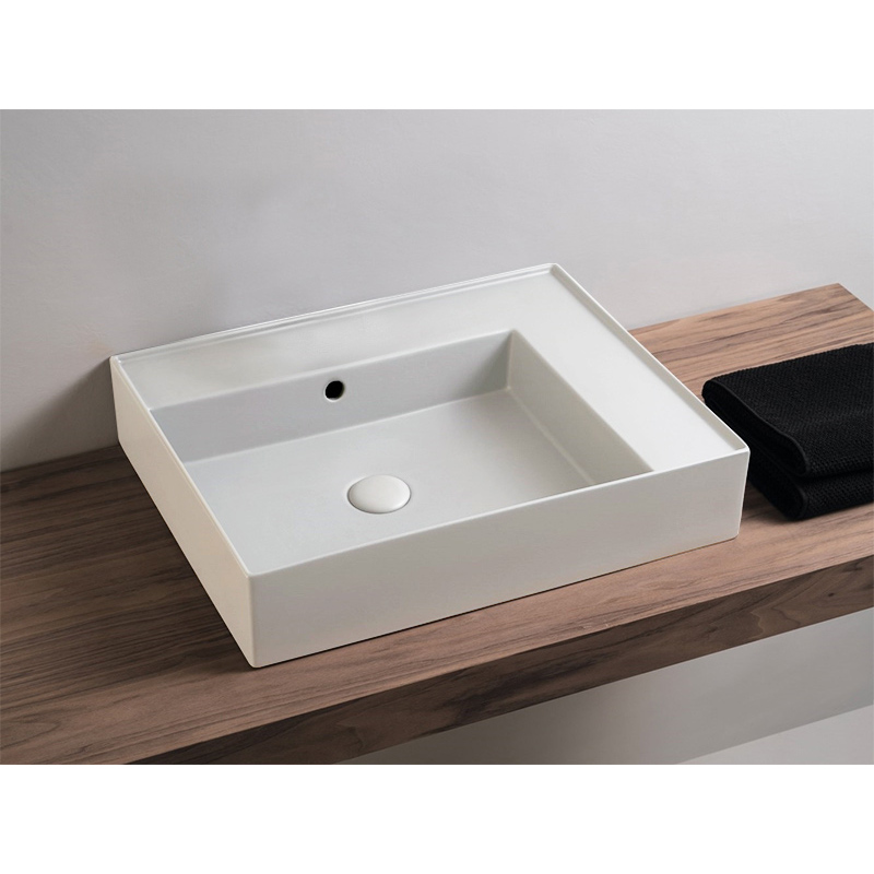 Cielo Enjoy раковина 600х4800х1250 мм, подвесная прямоугольная, без отверстия для смесителя, перелив ФОТО