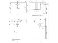 Cielo Enjoy раковина 700х4800х1250 мм, подвесная прямоугольная, без отверстия для смесителя, перелив схема 2 Cielo Enjoy раковина 700х4800х1250 мм, подвесная прямоугольная, без отверстия для смесителя, перелив схема 2