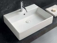 Cielo Smile раковина 600х460х130 мм, подвесная/накладная, без отверстий для смесителя, без перелива, с переливом схема 3