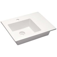 Cielo Era раковина 600х460х140 мм, накладная/подвесная, чаша справа, без отверстия для смесителя, без перелива, в комплекте крепление схема 1