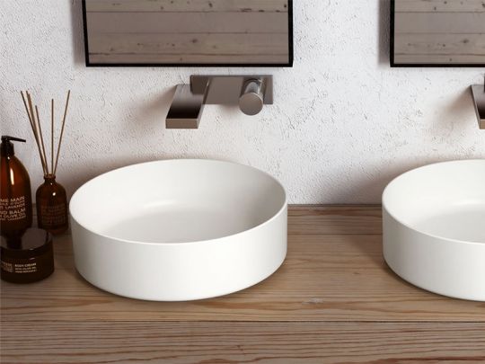 Cielo Shui Comfort раковина  450x130 мм, накладная/подвесная, без отверстия для смесителя, без перелива схема 3