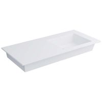 Cielo Era мойка 1000х460х140 мм, накладная/подвесная, чаша справа, без отверстия для смесителя, без перелива, в комплекте крепление схема 1