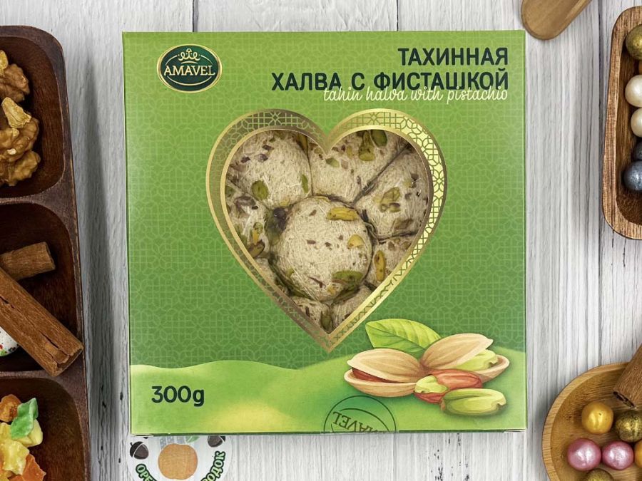 Халва тахинная с фисташкой 300гр