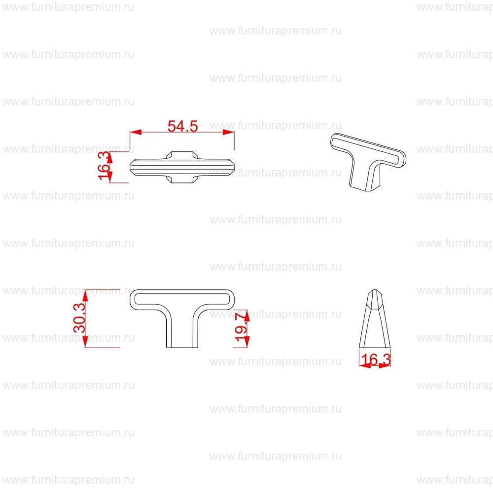Мебельная ручка-кноб Cebi A4107/001