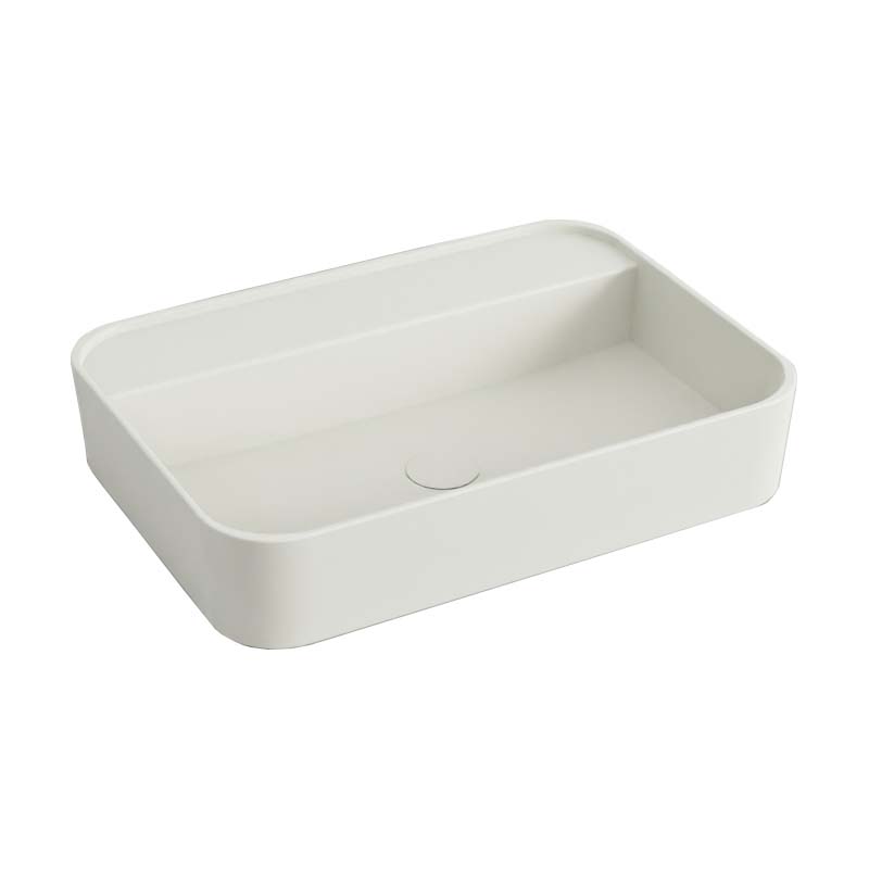 Изображение Cielo Shui Comfort раковина 600х430х130 мм, прямоугольная, накладная/подвесная, без отверстия для смесителя, без перелива