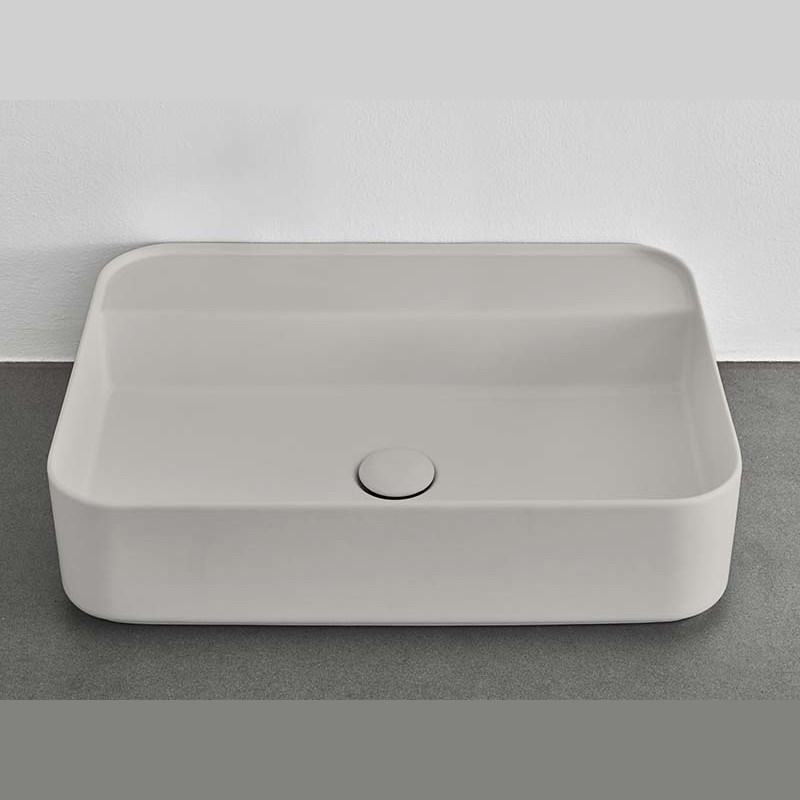 Cielo Shui Comfort раковина 600х430х130 мм, прямоугольная, накладная/подвесная, без отверстия для смесителя, без перелива ФОТО