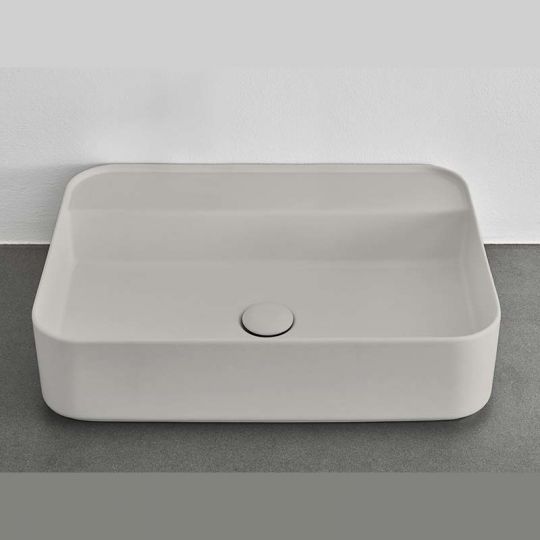 Cielo Shui Comfort раковина 600х430х130 мм, прямоугольная, накладная/подвесная, без отверстия для смесителя, без перелива схема 3