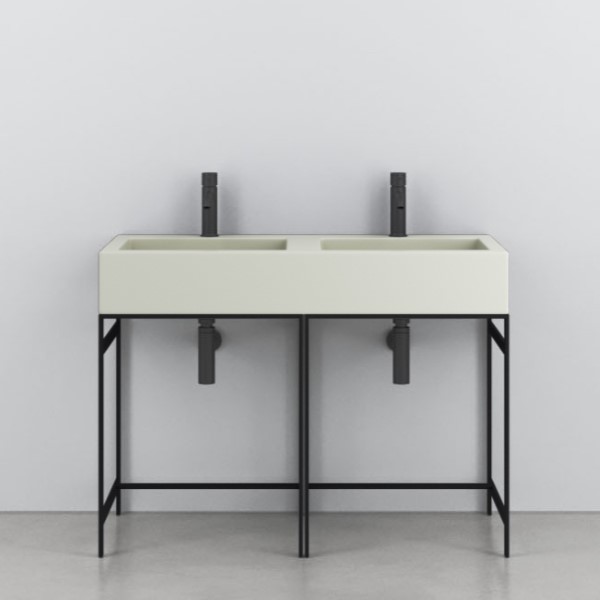 Изображение Cielo Narciso Doppio раковина 1130х500х165 мм, двойная без отверстий для смесителя