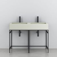 Cielo Narciso Doppio раковина 1130х500х165 мм, двойная без отверстий для смесителя схема 1