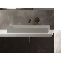 Cielo Smile раковина 1000х460х130 мм, подвесная/накладная, без отверстий для смесителя, без перелива, с переливом схема 3