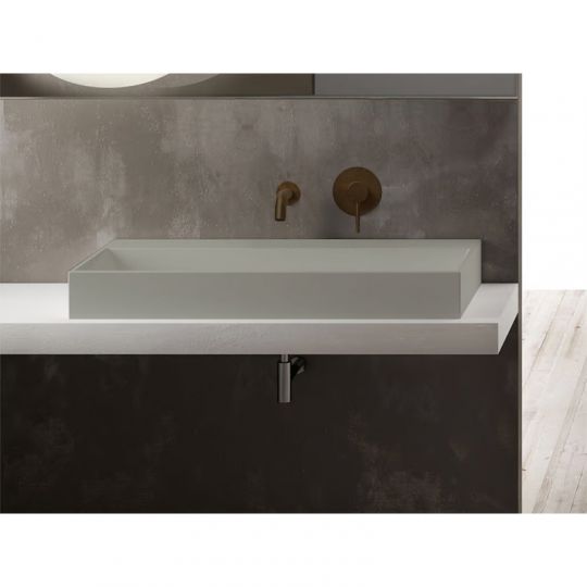 Cielo Smile раковина 1000х460х130 мм, подвесная/накладная, без отверстий для смесителя, без перелива, с переливом схема 3