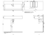 Cielo Smile раковина 1000х460х130 мм, подвесная/накладная, без отверстий для смесителя, без перелива, с переливом схема 2
