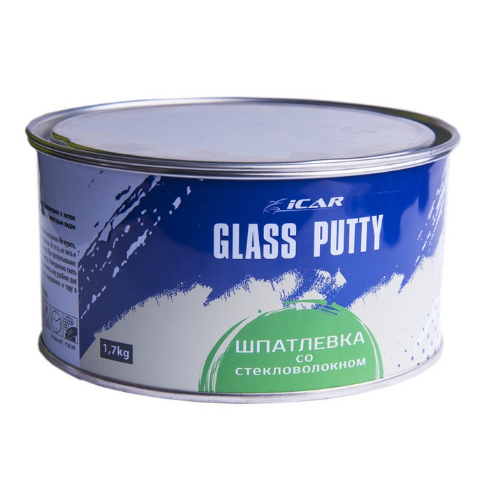 Icar GLASS PUTTY Шпатлевка, 1,7кг.