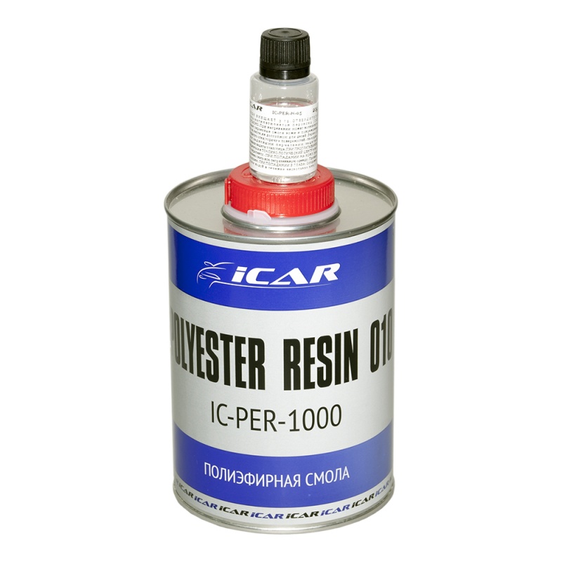 ICAR Полиэфирная смола + отвердитель, 1кг. + 25гр.