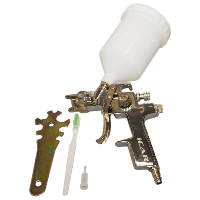 ICAR Краскопульт пневматический ICAR 017 с верхним бачком 600мл., сопло 1,5мм.