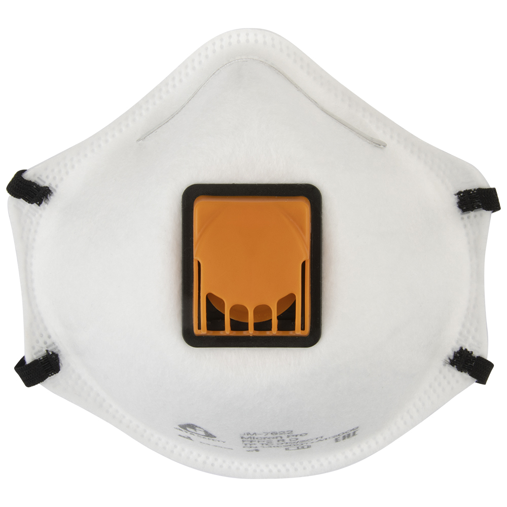 Jeta Safety JM-7622 Чашеобразный противоаэрозольный респиратор с клапаном (FFP2 R D), 10шт.