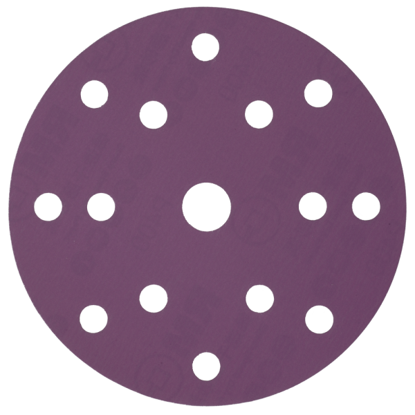Hanko PP627 Purple Paper Шлифовальный диск, 15 отверстий, Р240, 150мм., в упаковке 100шт.