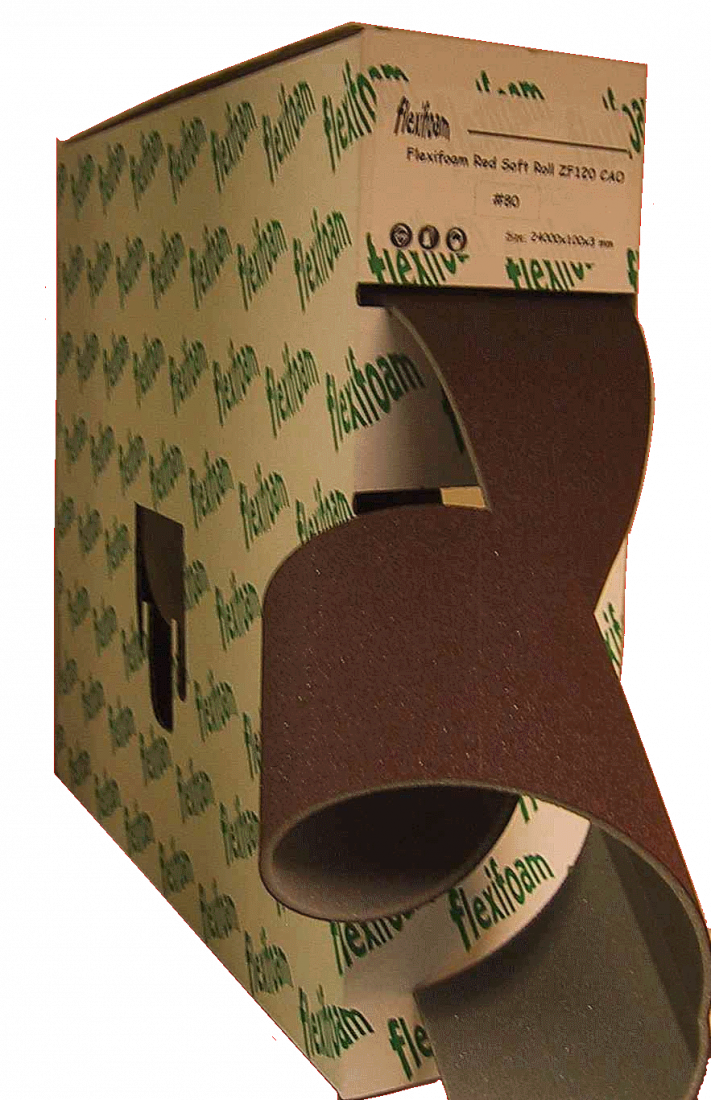 Hanko Губка для промежуточного шлифования Flexifoam Red Soft Roll, 24м. x 100мм. x 3мм., Micro fine, (диспенсер 200 шт.)