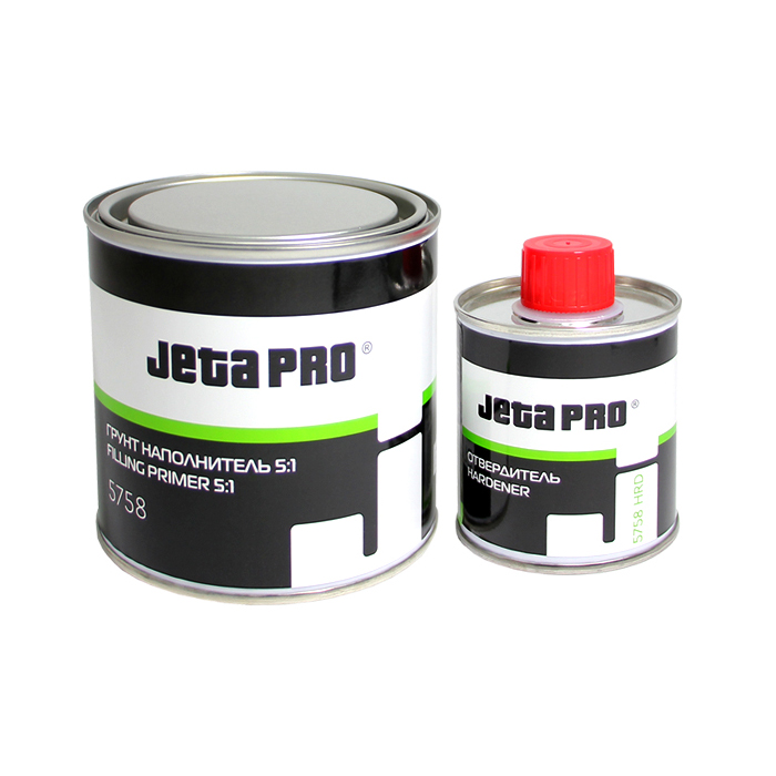 Jeta Грунт-наполнитель 5:1, акриловый + отвердитель, серый, 500мл. + 100мл.