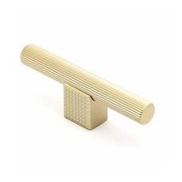 Мебельная ручка-кноб Cebi A4240/016 Striped золото сатинированное