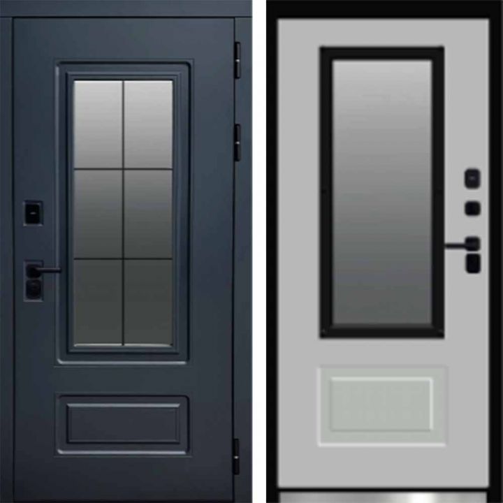 Входная дверь Termo-door Эверест - Белый софт с терморазрывом и стеклопакетом