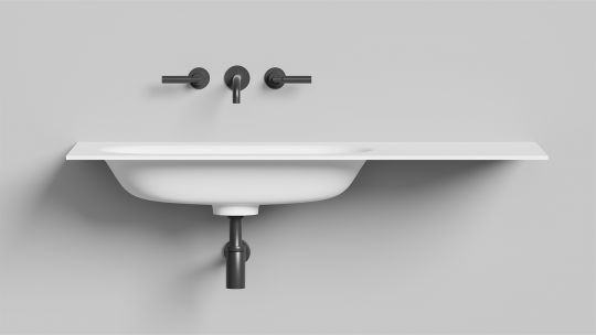 Раковина подвесная Salini Onda Flow Oval без отверстий под смеситель и с донным клапаном 72x34 14022042M схема 10