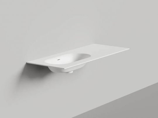 Раковина подвесная Salini Onda Flow Oval без отверстий под смеситель и с донным клапаном 72x34 14022042M схема 4