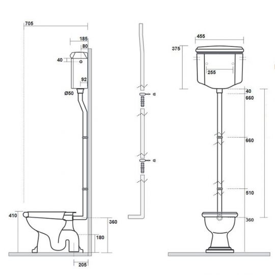 Сифон для раковин Kerasan Kanaal 9205 схема 2