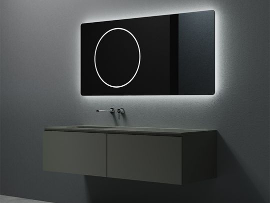 Зеркало UNI-FLOW M639 c подсветкой и защитой от запотевания 100x80 см схема 2