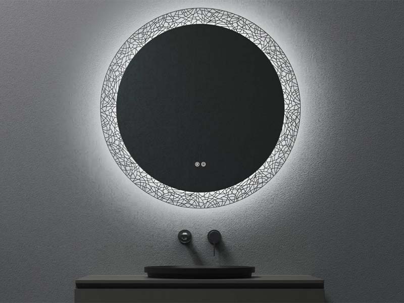 Зеркало c подсветкой круглое UNI-FLOW M-213 D-100 см с защитой от запотевания ФОТО