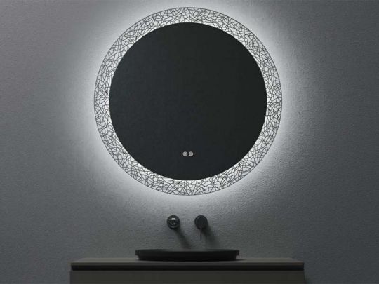 Зеркало c подсветкой и защитой от запотевания UNI-FLOW M-213 круглое D-60 см схема 2