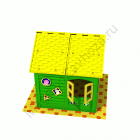 Домик зелено-желтый 120 х 120 см