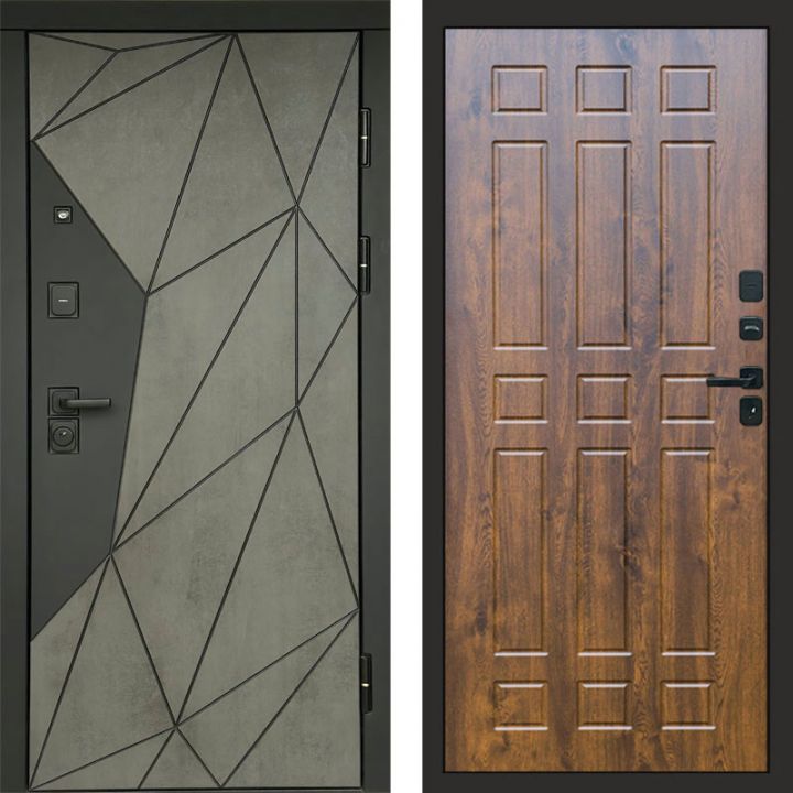 Входная дверь Termo-door Геометрия Бетон - Спарта Дуб