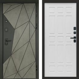 Входная дверь Termo-door Геометрия Бетон - Спарта Белое дерево