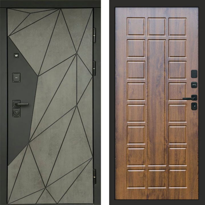 Входная дверь Termo-door Геометрия Бетон - Престиж Дуб