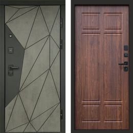 Входная дверь Termo-door Геометрия Бетон - Премиум Орех