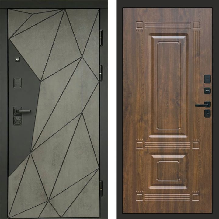 Входная дверь Termo-door Геометрия Бетон - Мадрид Дуб