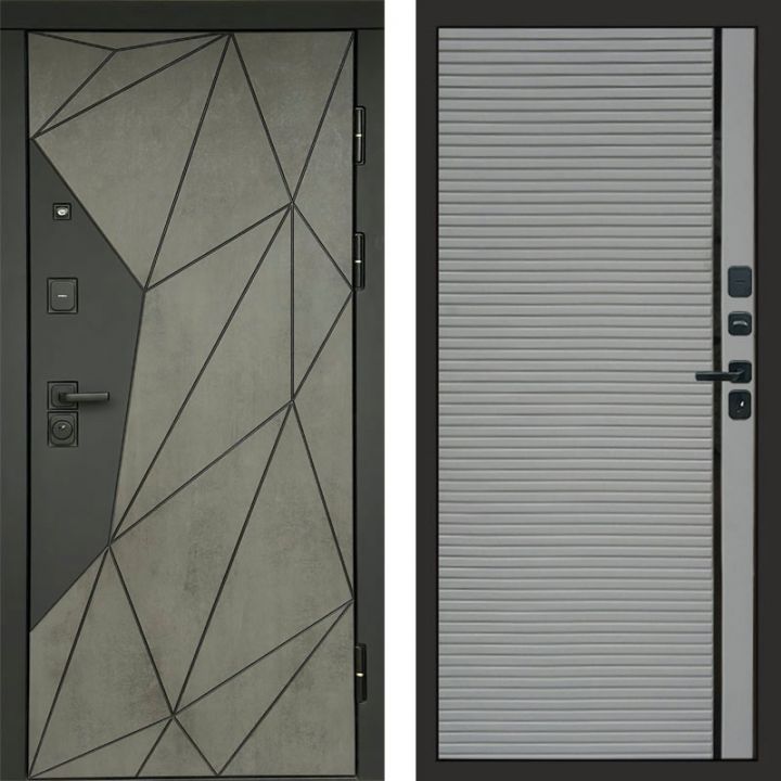 Входная дверь Termo-door Геометрия Бетон - Porte Грей софт