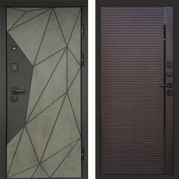Входная дверь Termo-door Геометрия Бетон - Porte Шоколад