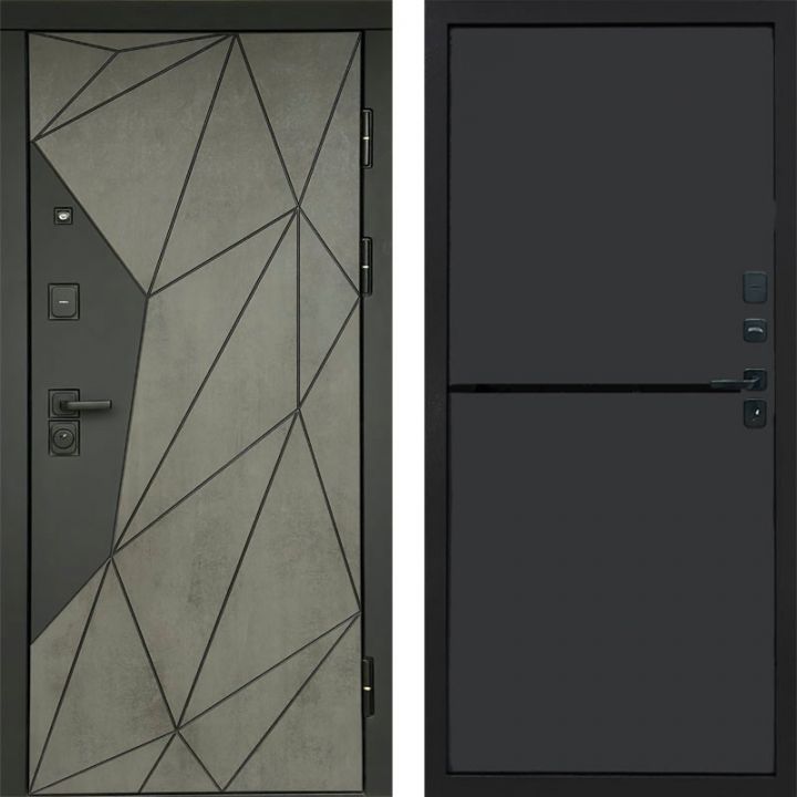 Входная дверь Termo-door Геометрия Бетон - Нео Графит